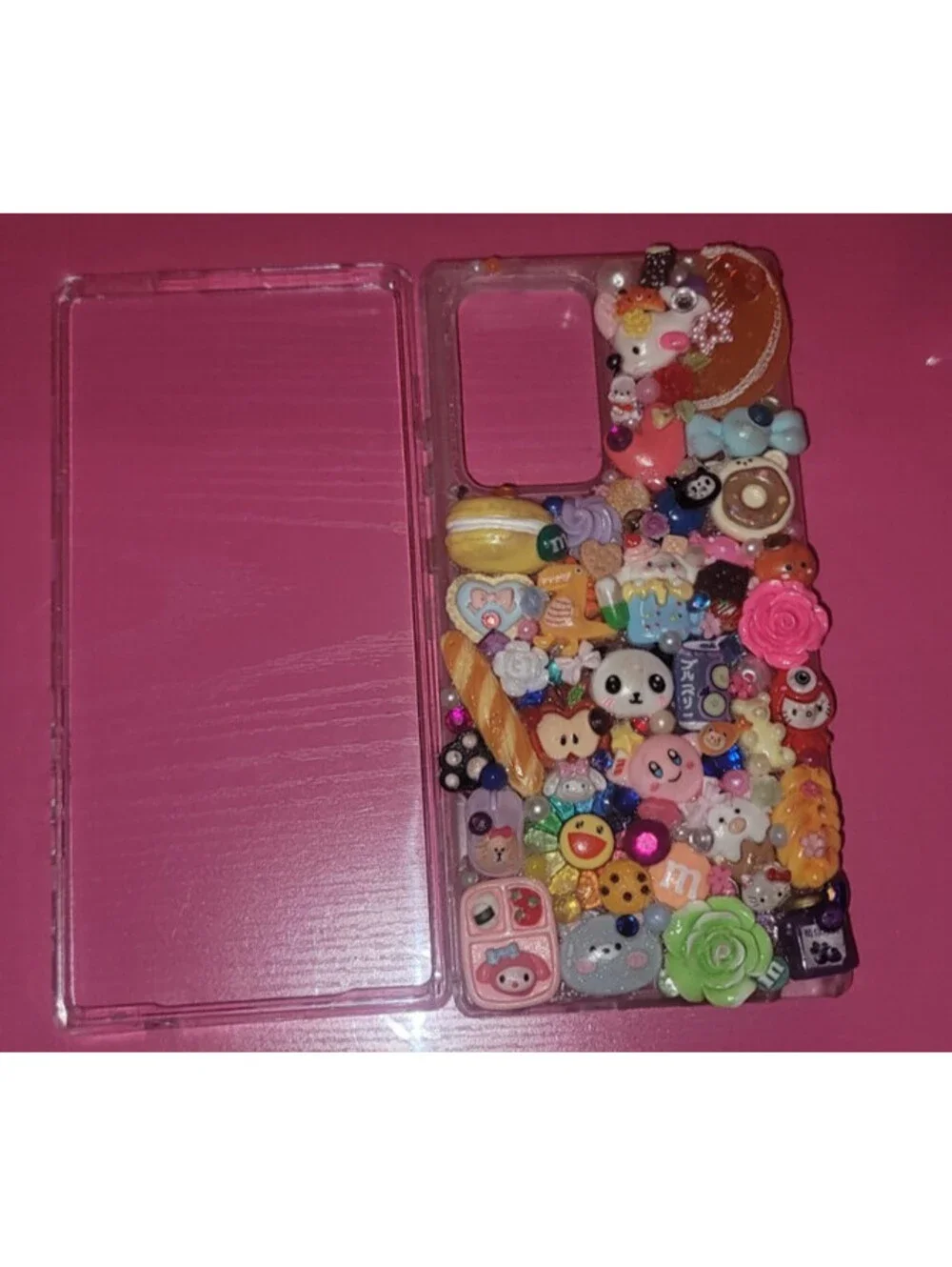 CUTE CHARMS GIRLY STUFF JUNK CASE NOTE 20 ULTRA CUSTOM MADE - AS IS -